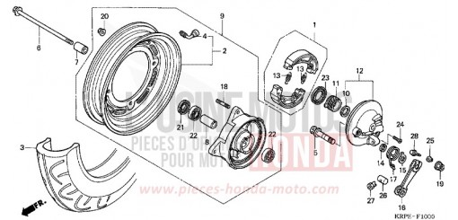FRONT WHEEL SCV1003 de 2003